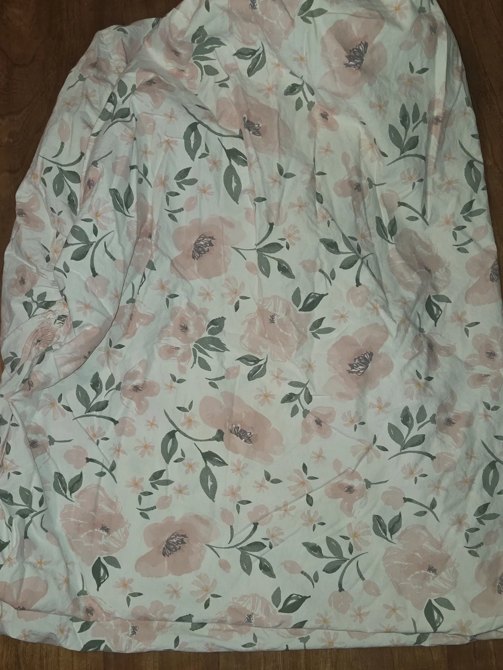 Pottery Barn Kids Pink Floral Crib Sheet